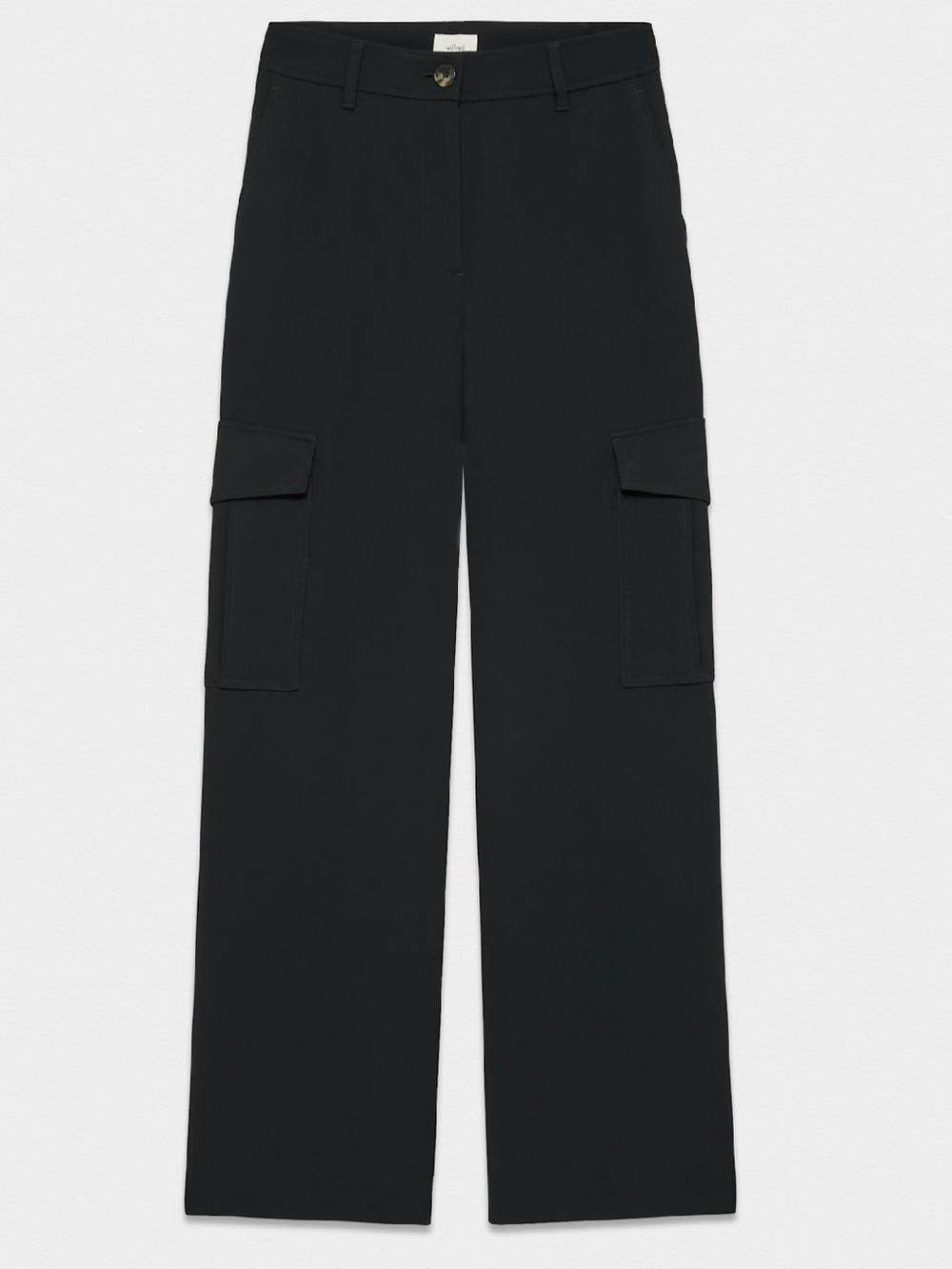 Aritzia Black Wide-Leg Cargo Trousers